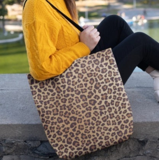 Leopard print beach or shopping Tote Bag